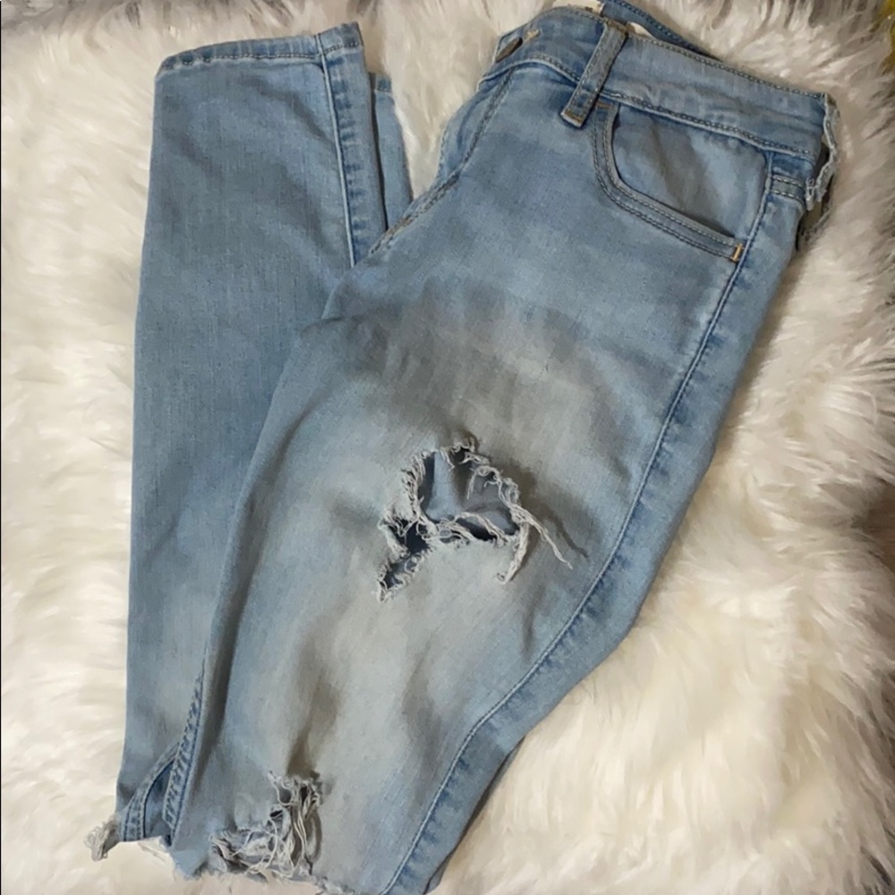 Hollister Co. Skinny Ripped Jeans